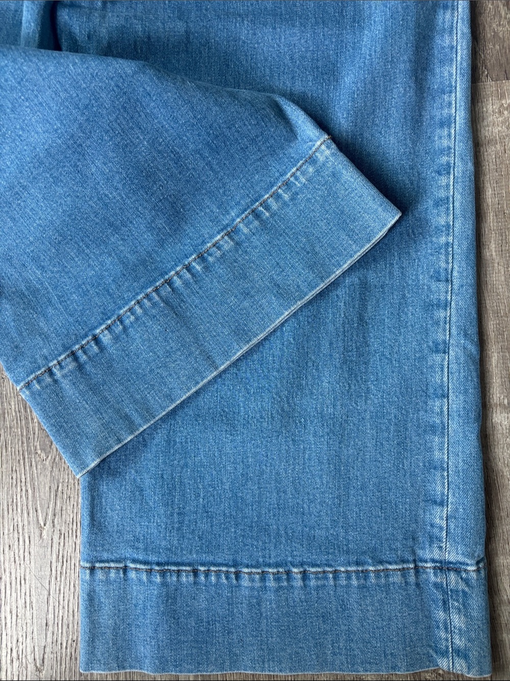 Madewell Wide Leg Crop Big Hem Medium Wash Classy High Rise Size 29 Size 8 - Picture 7 of 11
